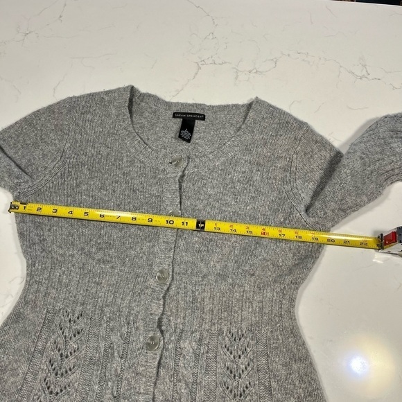 Sarah Spencer Lambswool Cashmere Blend Bell Sleeve Cardigan Large - Picture 7 of 12